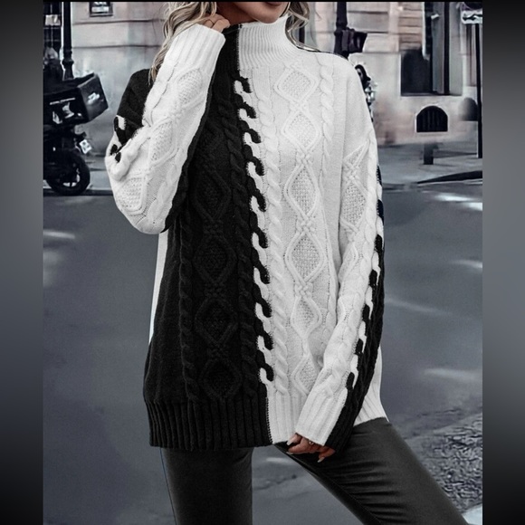 High Neck Knit Sweater - Picture 5 of 5